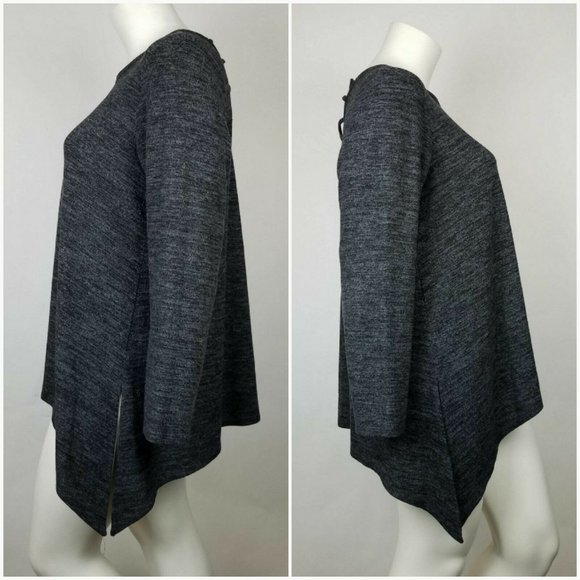 Torrid Womens Tee Super Soft Plush Lattice Back Black/Gray Size 3X - Picture 4 of 8